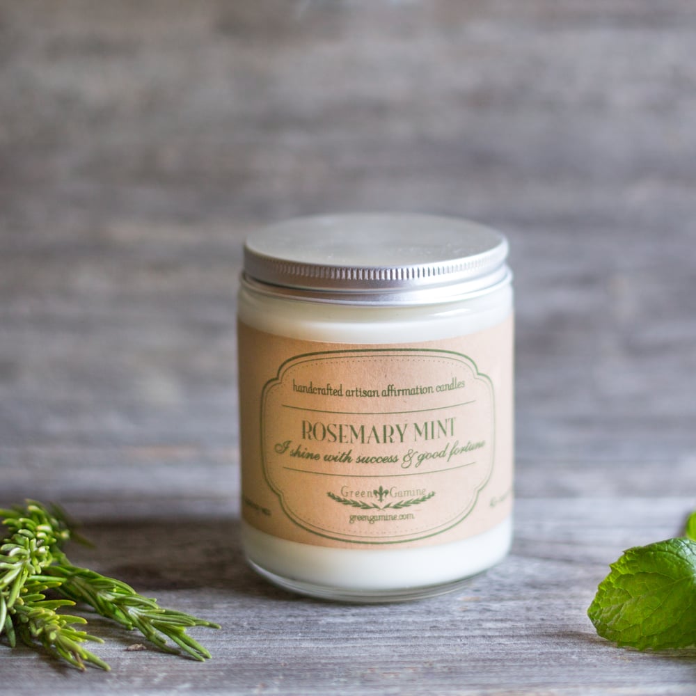 Green Gamine — Rosemary Mint Success Artisan Soy Candle