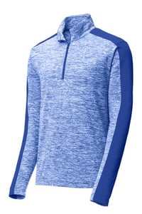 Image 3 of The R2S electric heather 1/4 zip pullover