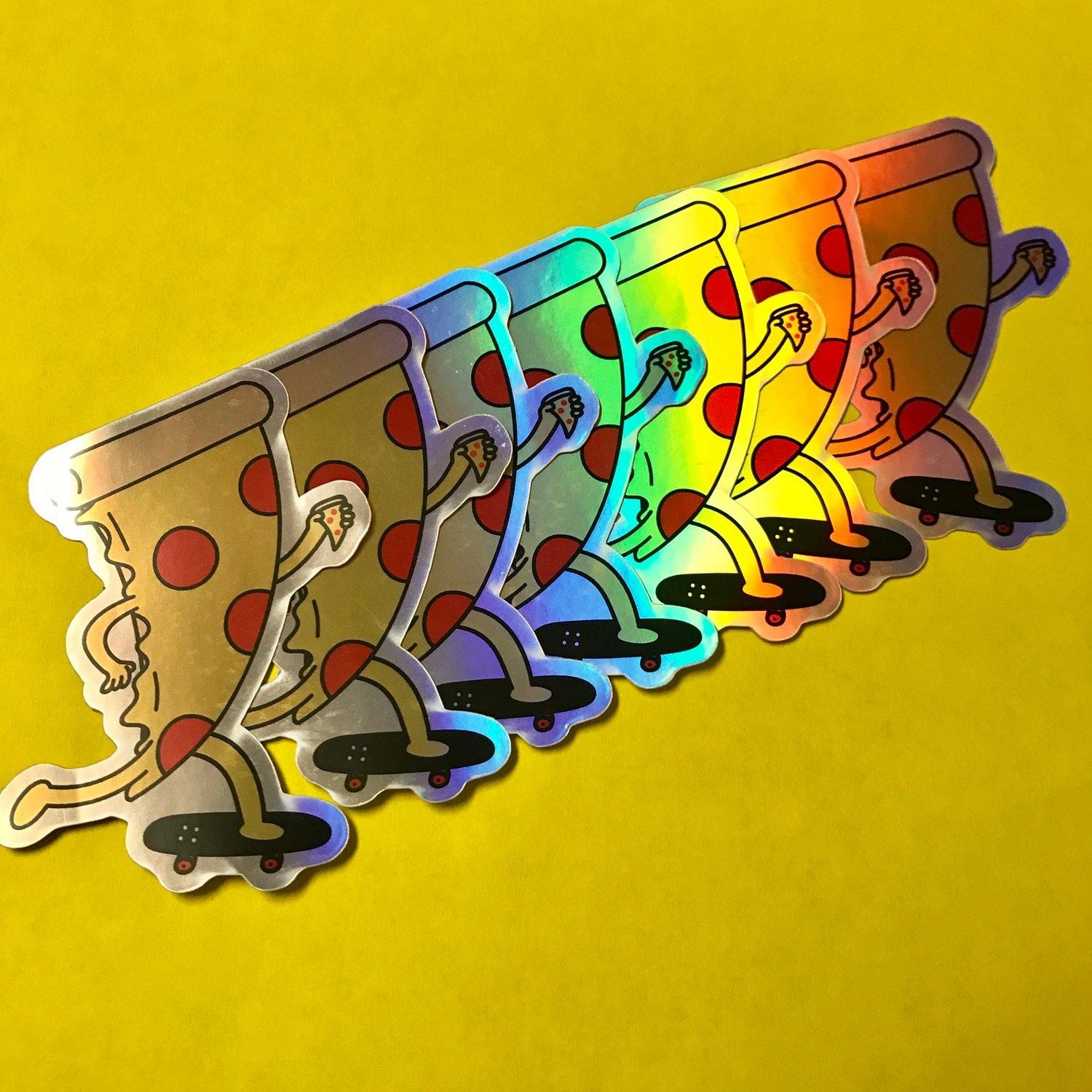Image of BoxPalm skate slice pin & sticker