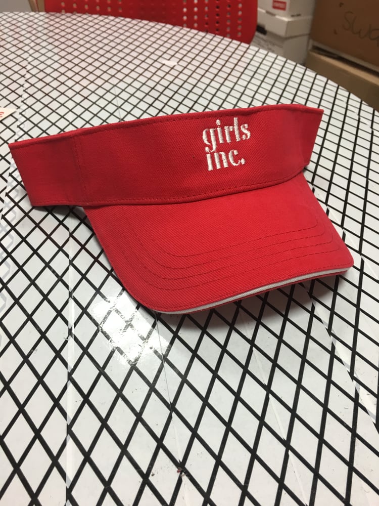 Image of Girls Inc. Red Visors