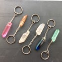 Quartz Crystal Keyrings - 5 colours available