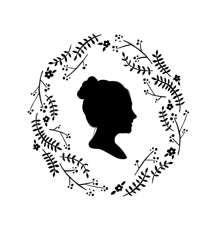 Image of Silhouette Portrait with Midsummer Wreath