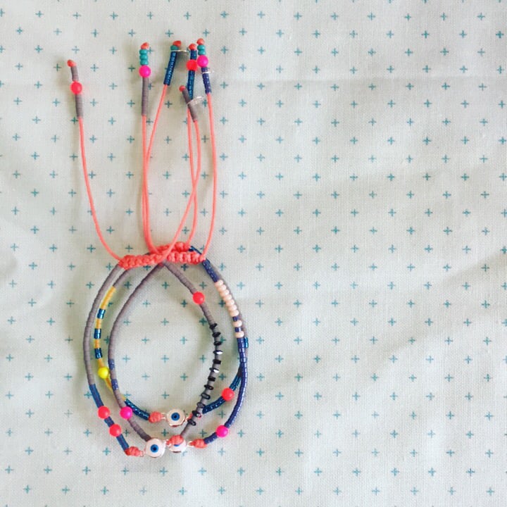 Image of Rainbow evil eye bracelet