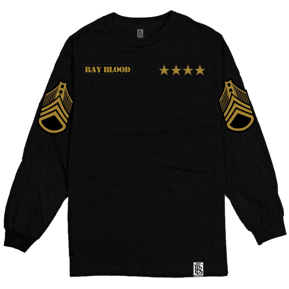 Image of First Blood Long Sleeve (black/gold)