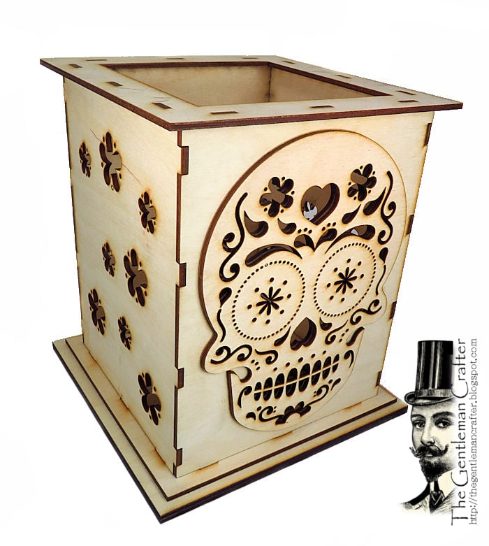 Image of Sugar Skull Lantern Wood Kit