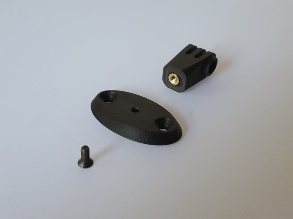 NA NB Miata GoPro Mount on Sun Visor Blanking Plate 3d Printed Car