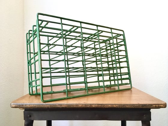 Image of Industrial Farmhouse Wire Bottle Crate