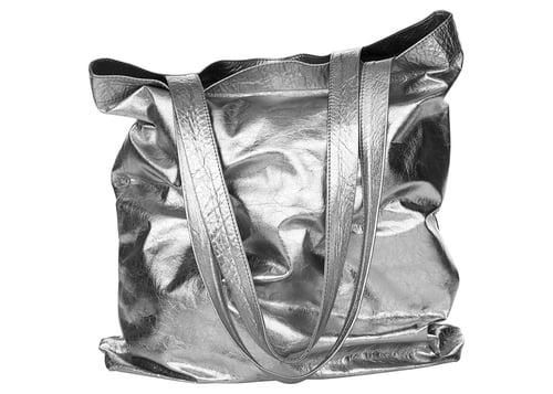 Image of 'SOLID GOLD' METALLIC LEATHER TOTE