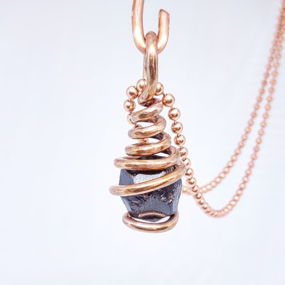 Image of Copper Wrapped Garnet Necklace