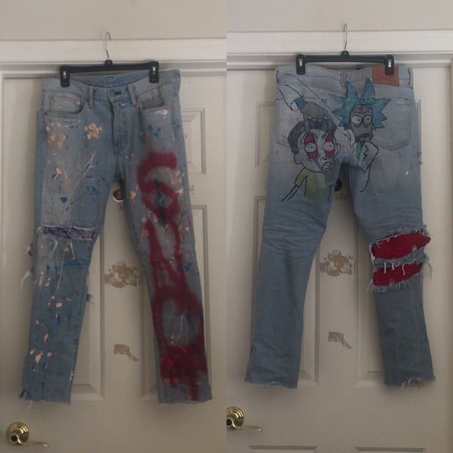 rick and morty jeans