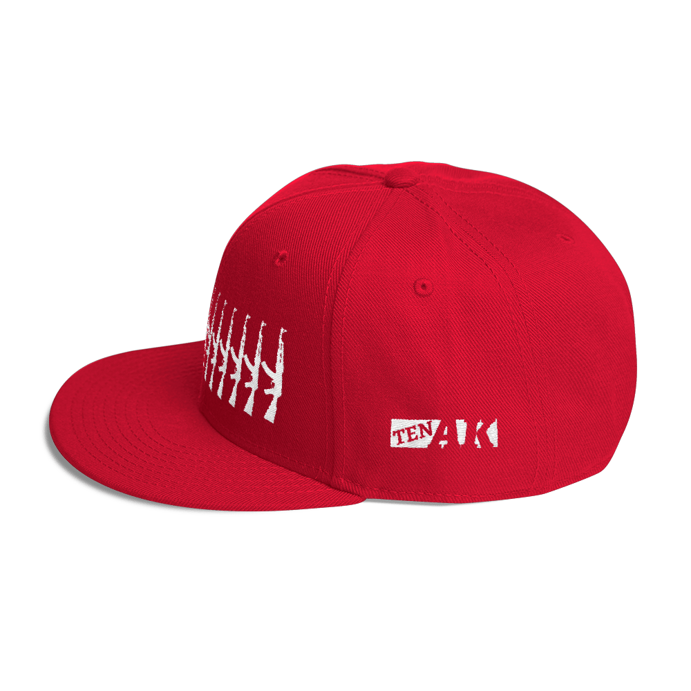 Image of Wool Blend Snapback Red/White stitch