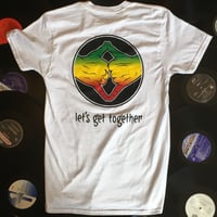 Image 3 of UNISEX "LET'S GET TOGETHER"  RASTA LOGO tSHIRT