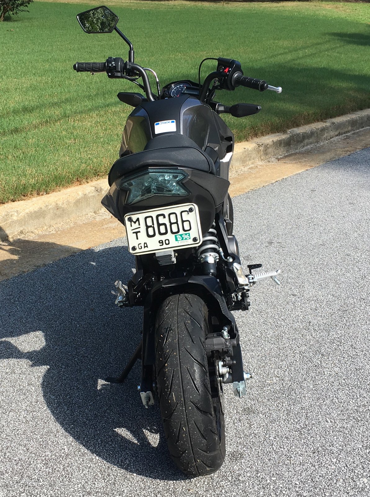 Image of Kawasaki Z125 Pro Tag Bracket Without Blinker Mount