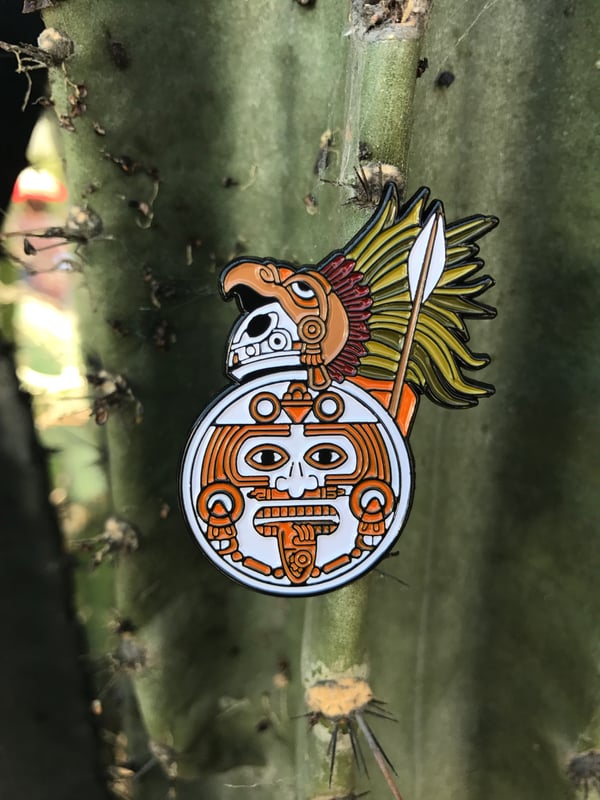 Image of Cuauhocelotl-8 (Aztec Droid) Pin
