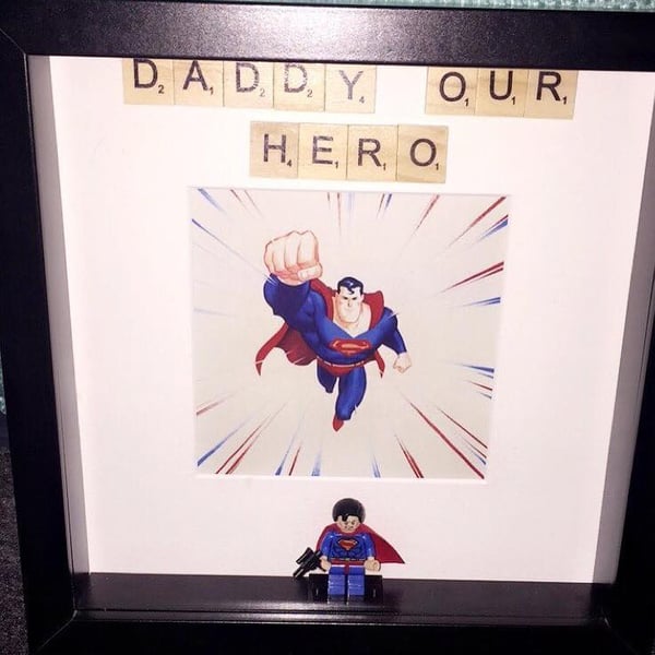 Image of Superman lego frame