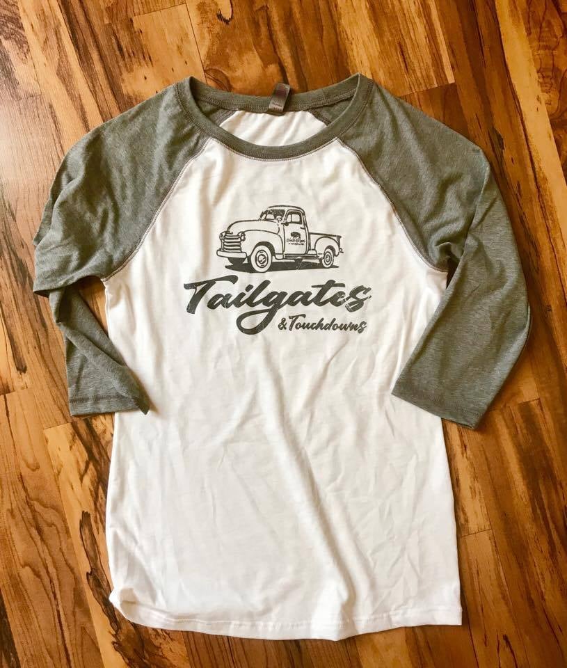 Image of Tailgates and Touchdowns Vintage Ladies Raglan
