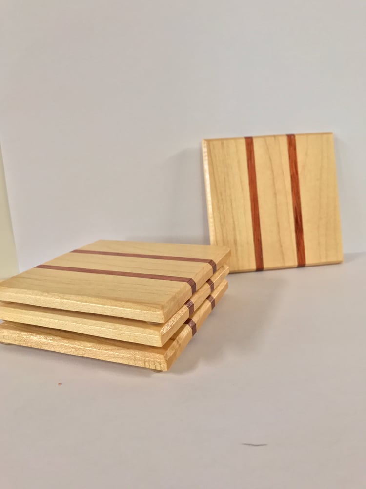 Image of Wooden drink Coaster set