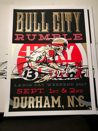 2017 Large Bull City Rumble Poster 18" x 24" Hand-Screened & Signed