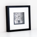 Framed Papercut Picture of a Couple Walking in the Forest 