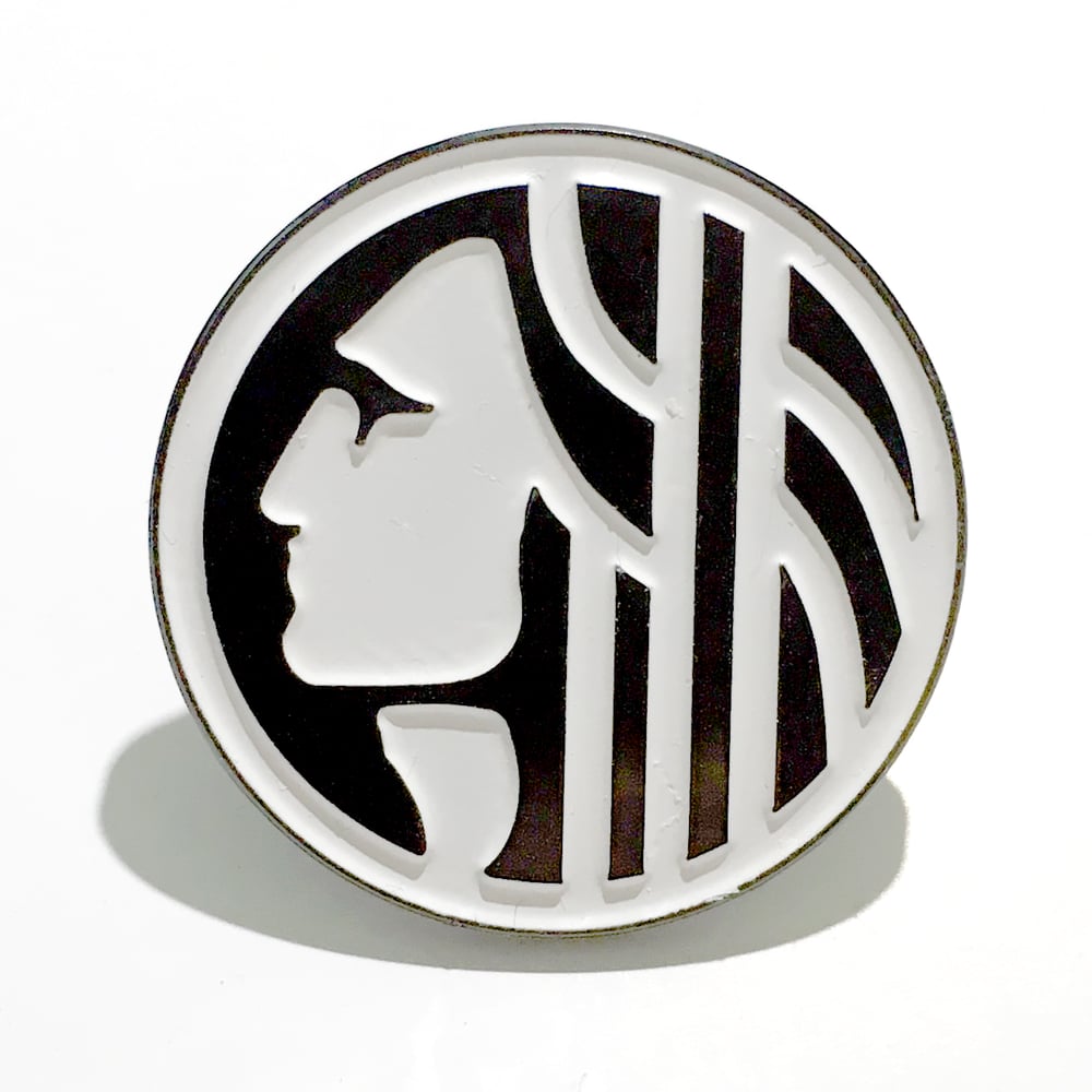 Image of Chief Seattle enamel pin (round)