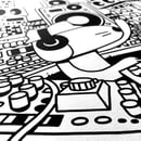 Image of 'SUBWOOFER AT THE CONTROLS' SCREEN PRINT