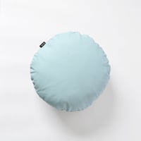 Image 2 of Leather Roundie Cushion Cover - Baby Blue