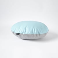 Image 3 of Leather Roundie Cushion Cover - Baby Blue