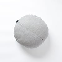 Image 4 of Leather Roundie Cushion Cover - Baby Blue