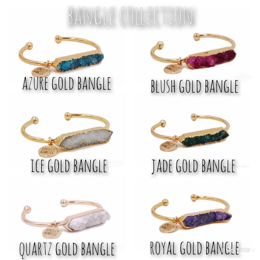 Image of Gold Druzy bar bracelets