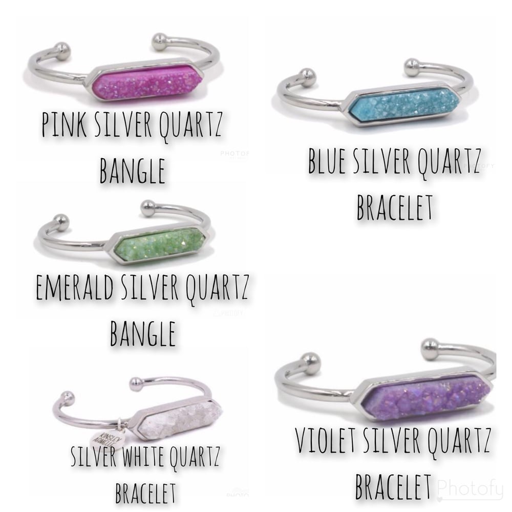 Image of Silver modern metal quartz bracelets