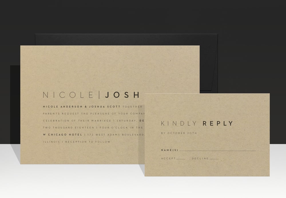 Image of  Urban Chic Wedding Invitation - Nicole