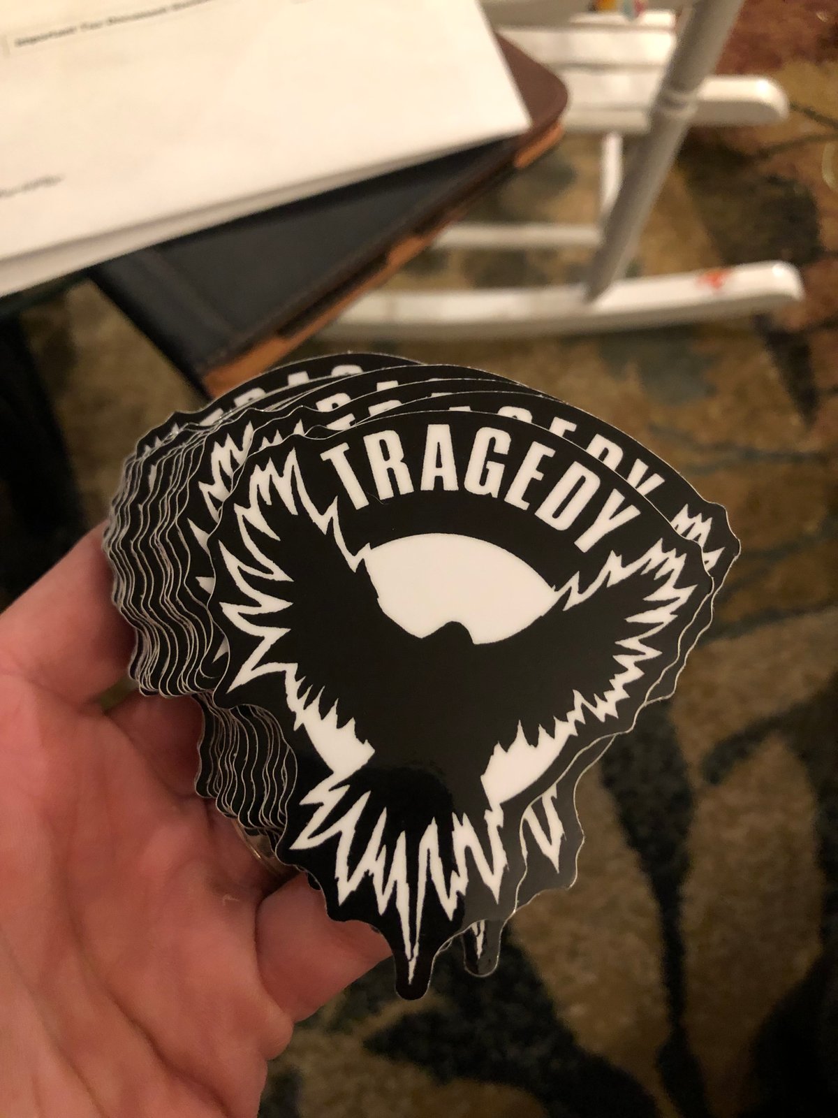 Image of Tragedy 3" Die Cut Sticker (2)