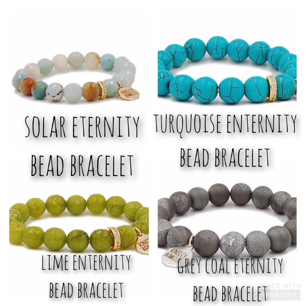 Image of Chip + eternity bead bracelets