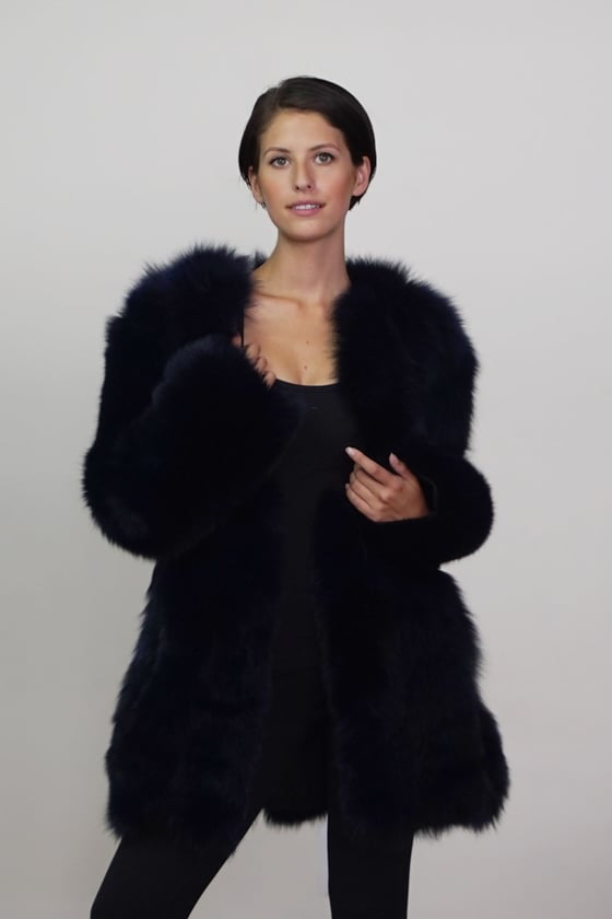 Image of Jenny Navy For Fur Coat