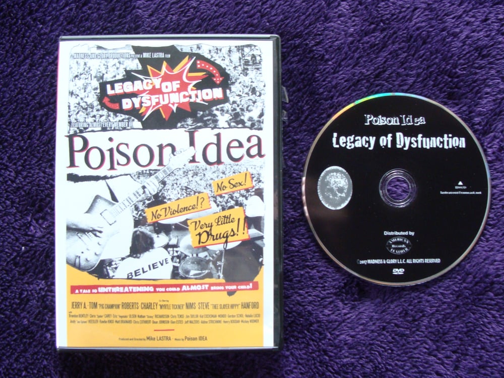 Image of POISON IDEA "Legacy of Dysfuction" DVD advance orders.