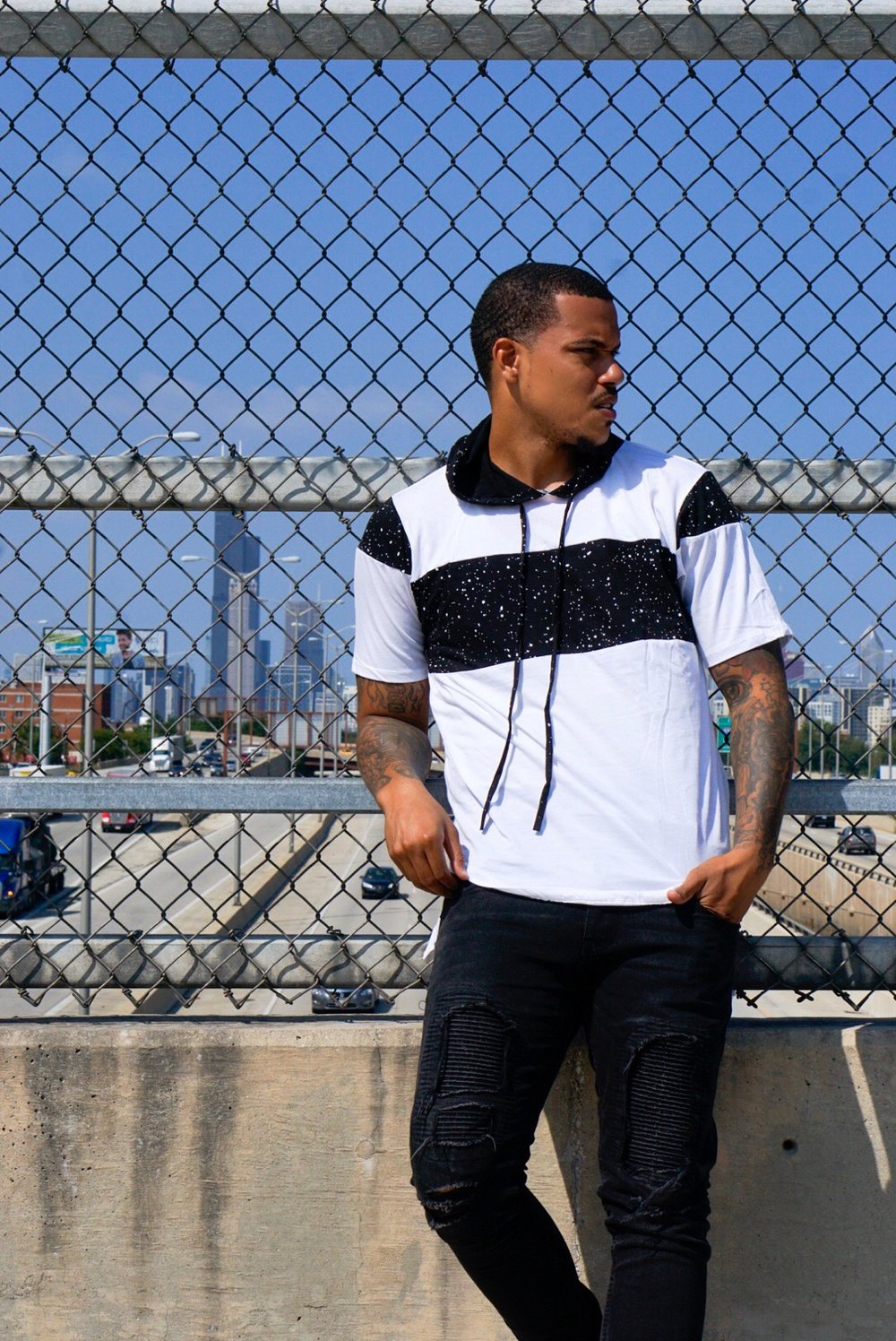 Image of Paint Splash Extended Length Hoodie