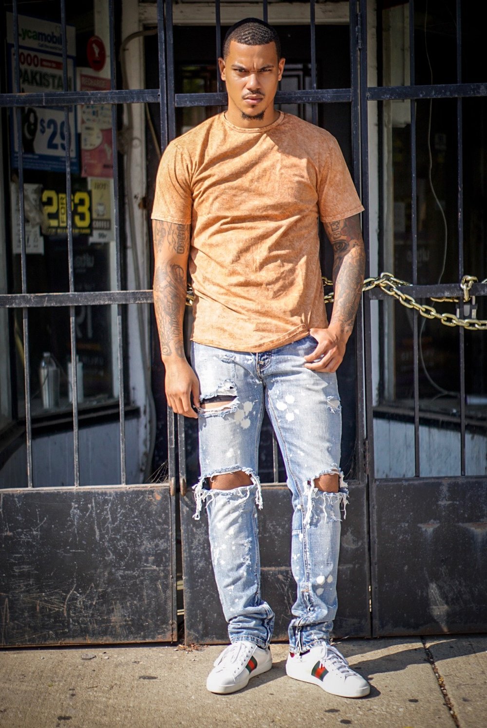 Image of Washed Out Extended Length Tee