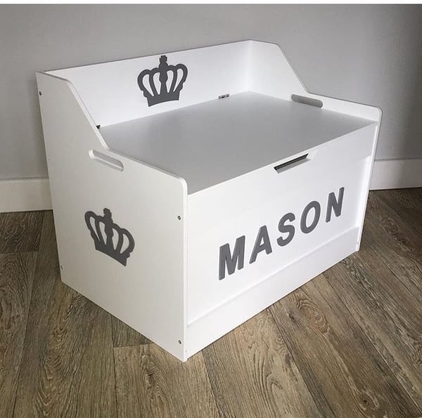 Image of White bench toybox