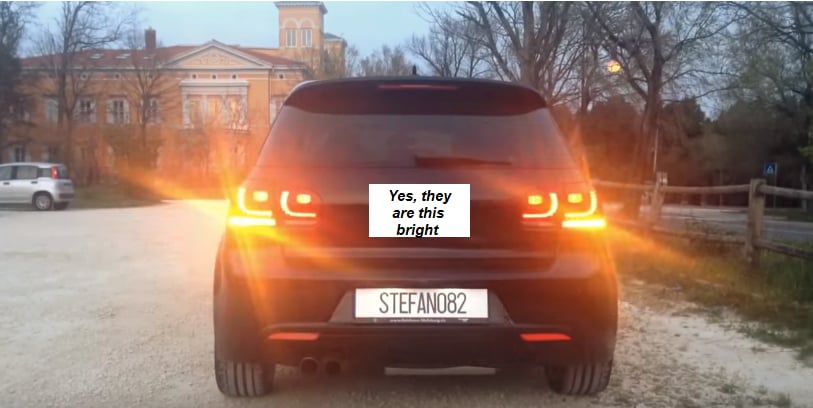 Image of Euro & OEM Taillight Rear Turn Signal- Amber No Error fits: Golf GTI Mk6 / Golf R