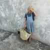 Pinafore Dress - blue pattern