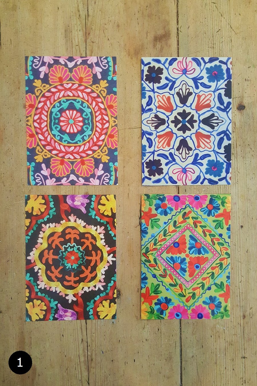 Image of Indian Patterned Postcards