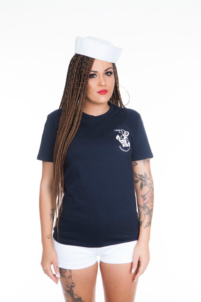 Image of Mens Navy Ship T-Shirt