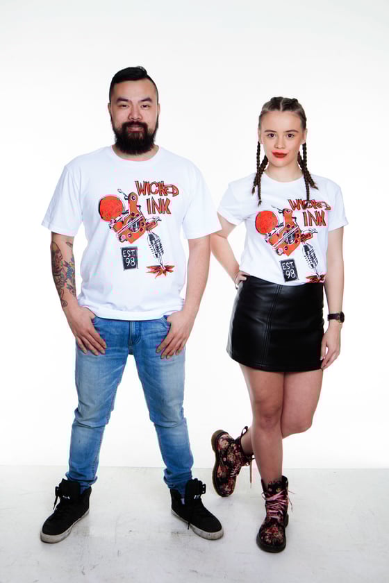 Image of Mens White Big Red Machine T-Shirt