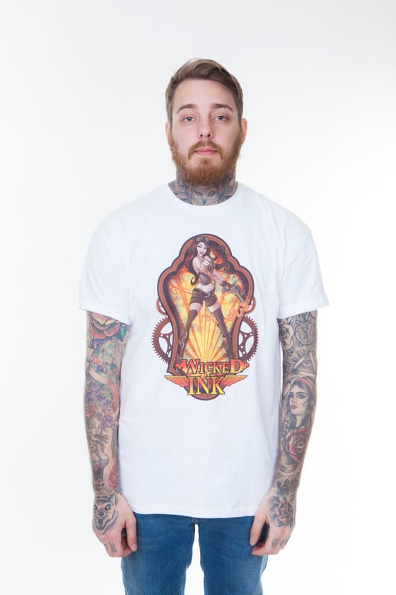 Image of Men's White Steampunk S/Sleeve