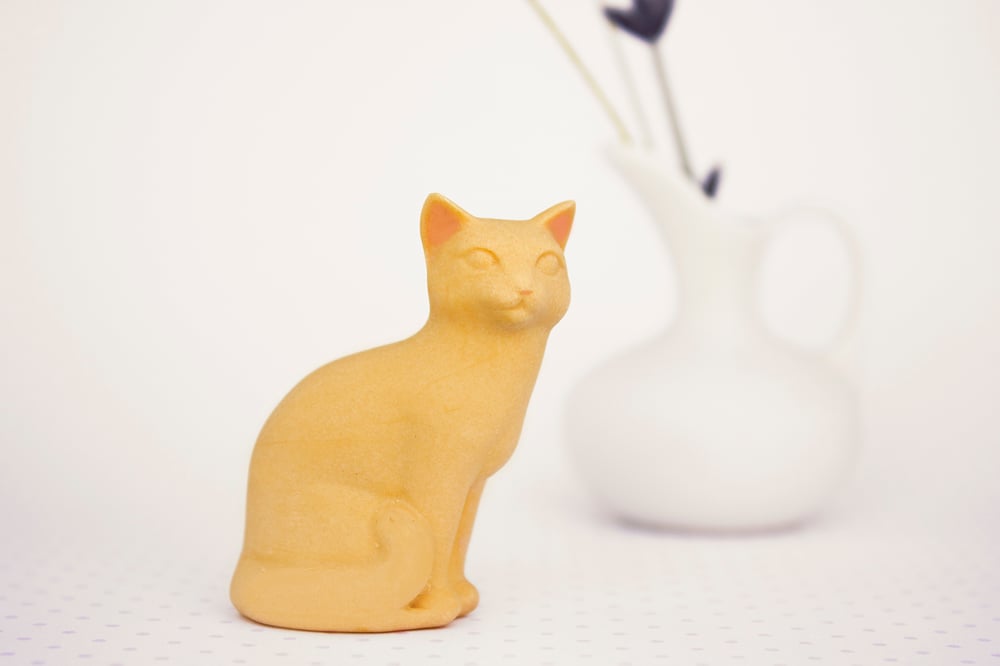 Image of Orange Tabby Cat Figurine