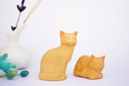 Image of Orange Tabby Cat Figurine