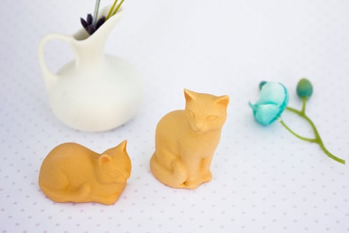 Image of Orange Tabby Cat Figurine