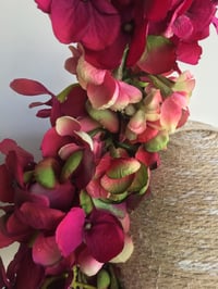 Image 2 of Burgundy and cream headpiece 