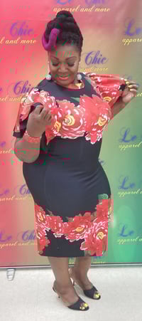 Image 2 of Black roses dress