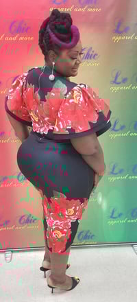 Image 3 of Black roses dress